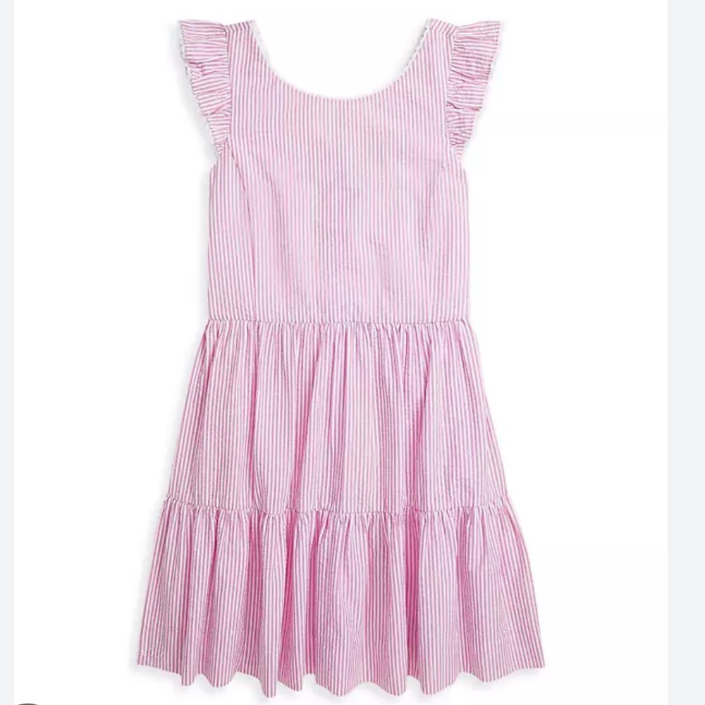 NWT Polo Ralph Lauren Girls Seersucker Dress Summer Spring Vacation Classic